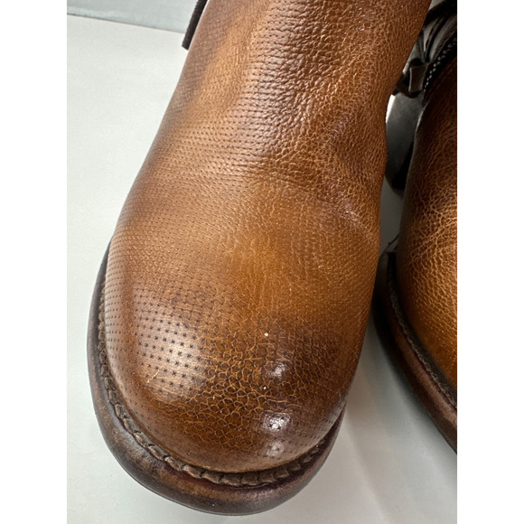 Bed Stu Blaire Leather Ankle Boot Tan Rustic Cobbler Lace Boots Women's Size 9 - Picture 14 of 16